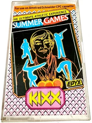 Vintage Amstrad CPC 1984 Summer Games Cassette Game 64 128 Kixx EPYX Sports Swim - Image 1 of 4