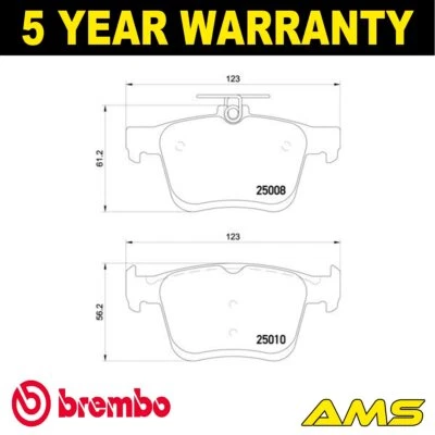 Fits VW Golf 2014-2021 Electric + Other Models Brake Pads Set Rear Brembo - Image 1 of 2