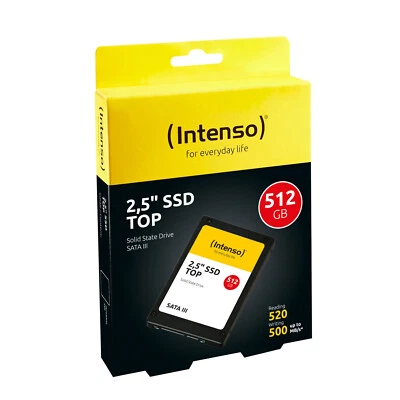 512GB Intenso 2,5" interne SSD TOP SATA III Festplatte Solid State Drive - Bild 1 von 4