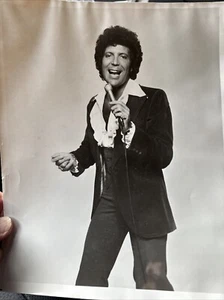 Vintage Tom Jones Photo 8x10 B & W Glossy 3/4 View - Picture 1 of 5