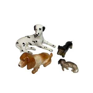 Lot 4 W.R. Midwinter Ltd Burslem England Dog Figurines Dalmatian Cocker Weiner - Picture 1 of 7