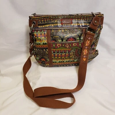 Bolso Bandolera Sakroots Peace con Correa Ajustable Multicolor 11" x 9" x 2.5" Foto 1 de 4