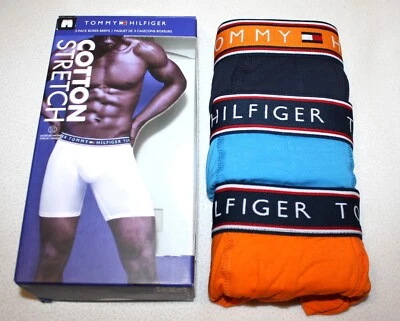 3 TOMMY HILFIGER Boxer Briefs M 32-34" COTTON STRETCH 3 PACK Underwear $46 - Image 1 of 4