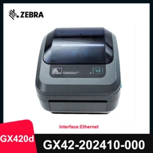 Zebra GX420d Direct Thermal Label Desktop Printer Ethernet Port GX42-202410-000 - Afbeelding 1 van 7