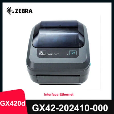 Zebra GX420d Direct Thermal Label Desktop Printer Ethernet Port GX42-202410-000 - Image 1 of 4