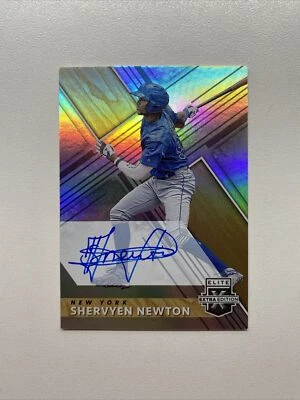 2019 Panini Elite Extra Edition Baseball Auto Shervyen Newton 94 New York Mets - Image 1 of 2