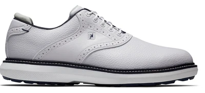 Nuevos zapatos FootJoy Golf FJ Traditions sin clavos blancos/blancos talla 9,5 M (anterior Foto 1 de 2