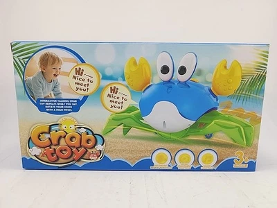 Juguete para bebé cangrejo gateador para pasar tiempo boca abajo y aprender a caminar con sonidos musicales nuevo Foto 1 de 4