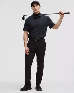 Camisa Polo Lululemon Evolution Elastizada Manga Corta Golf Azul Marino Para Hombres L Ajustada - Imagen 1 de 17