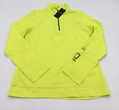 Lauren Ralph Lauren Mujer Elástico Cuarto Cremallera Pull over en Amarillo Neón Talla M Foto 1 de 2