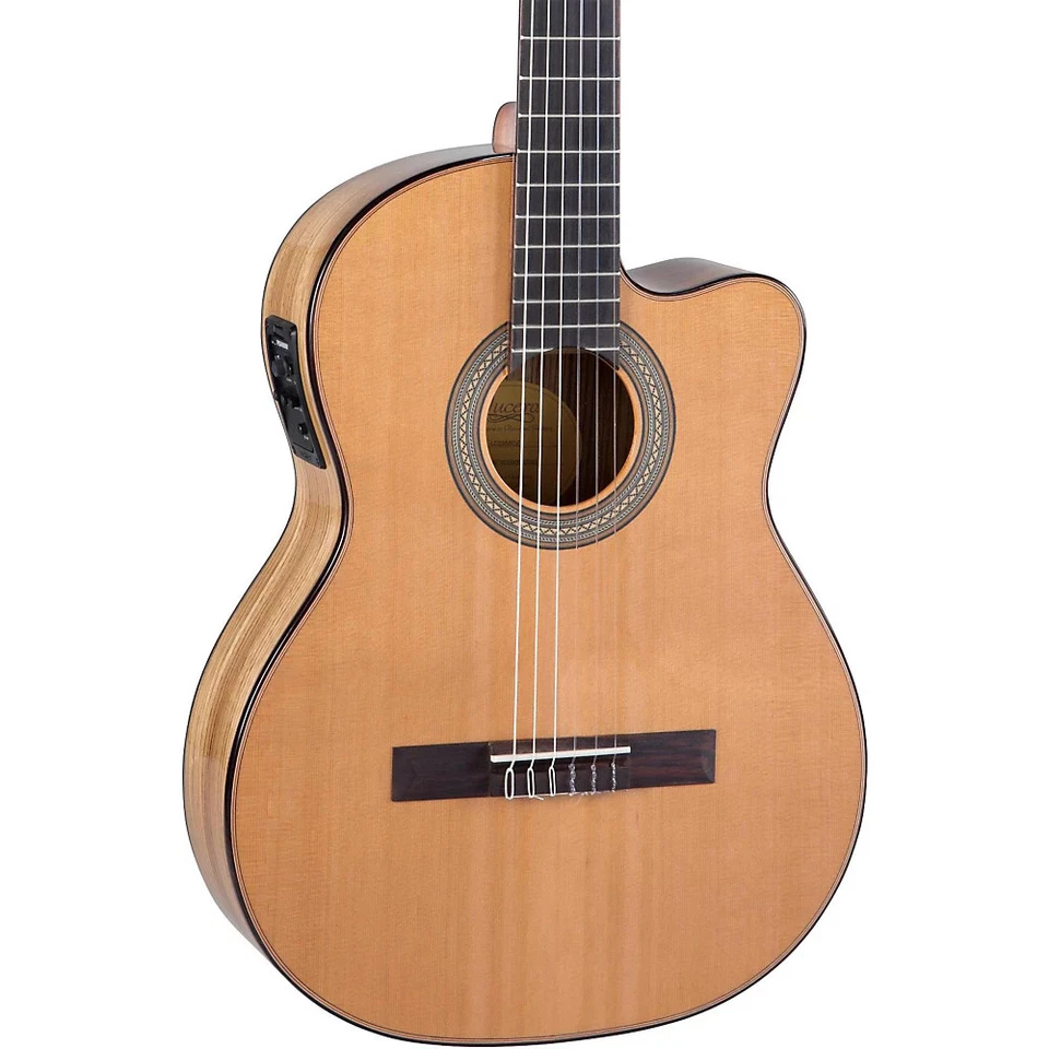 Lucero LC235SCE Acoustic-Electric Exotic Wood Classical Guitar Natural - Image 1 of 4