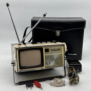 Non-Working 4 Inch Ambassador Portable Television 4T-40 UHF VHF CRT TV With Case - Picture 1 of 24