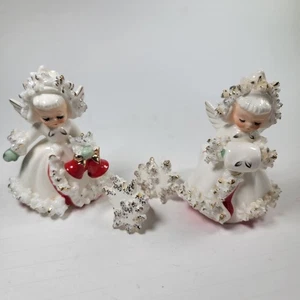 Par de candelabros vintage Christmas Holt Howard Angel - Imagen 1 de 13