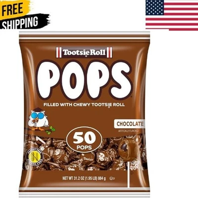 Bolsa Tootsie Pops Sabor Único - Piruletas Sabor Chocolate con Chocolate 50 Foto 1 de 4