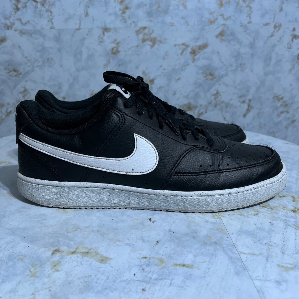 Nike Court Borough Low Mens Size 10.5 Shoes Black White Classic Trainer Sneakers - Image 1 of 4
