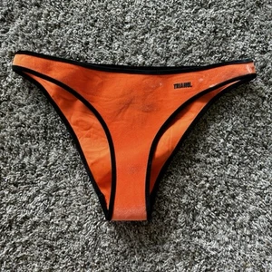 Triangl Neon Orange Black Neoprene Bikini Bottom Swimsuit Womens Size Medium - Picture 1 of 9