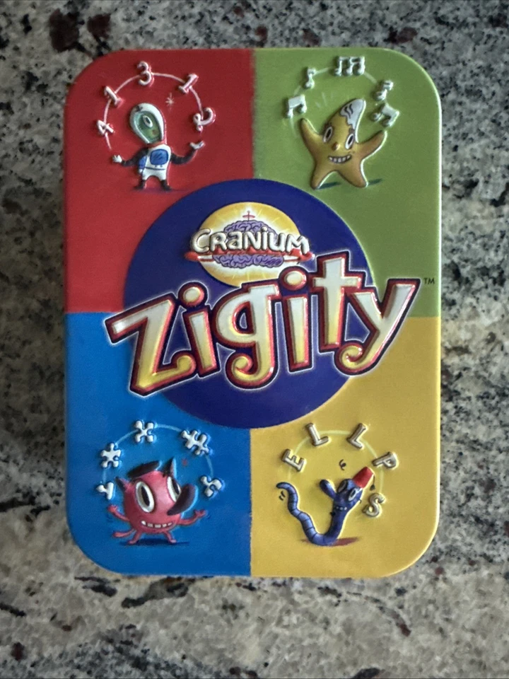 Zigity Card Game by Cranium in a Metal Tin 2005 - Image 1 of 3