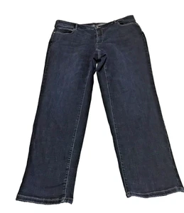 Pantalones de mezclilla para mujer J. Jill Boyfriend pierna recta tobillo lavado medio azul talla 18 - Imagen 1 de 10