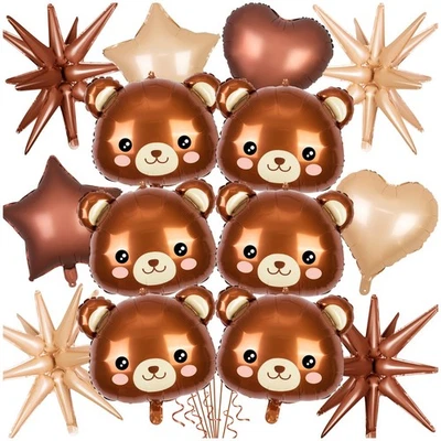 14 PCS Teddy Bear Foil Balloons, 22 Inch Baby Shower Decorations - Foil Anima... - Image 1 of 4