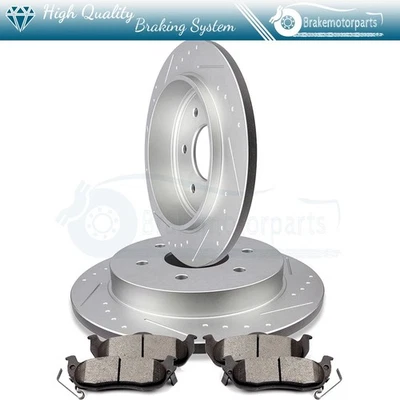 Pastilla de rotores de freno de disco trasero apta para Chevrolet Pontiac G6 2005-2008 ranurada en cobalto Foto 1 de 4