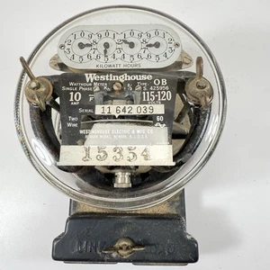 Westinghouse Type OB Vintage Watthour Meter 10AMP 115 Volts Single Phase - Picture 1 of 11