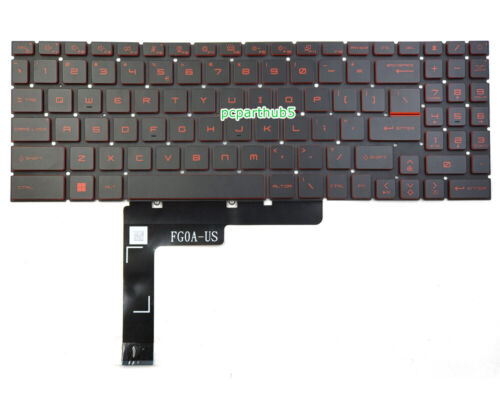 Neu MSI Bravo 15 B5DD MS-158K Bravo 15 B5ED Laptop Tastatur USA mit roter Hintergrundbeleuchtung