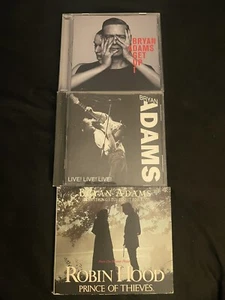 Lot 3 Bryan Adams CDs Everything I Do Single Live! Live! Live! Get Up 80s Rock - Picture 1 of 2