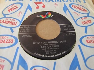 RAY CHARLES 45 LOT OF 3 - My Baby AM I BLUE Come Rain Come Shine 7" Records - Bild 1 von 9