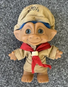 Vintage Ace Novelty Boy Troll Scouts Blue Hair Eyes Gem Outfit Jewel Stone Belly - Picture 1 of 12