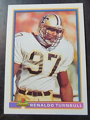 1991 Bowman Football #346 Renaldo Turnbull   - Image 1 of 2
