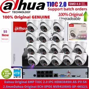DAHUA Original 8MP 8CH CCTV System Kit IPC-HDW3849H-AS-PV-S5 IP Camera lot tioc - Picture 1 of 45