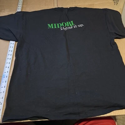 Camiseta De Colección Midori Turn Me On Lights It Up Promo Stedman Etiqueta Camisa Negra XL A5 Foto 1 de 3