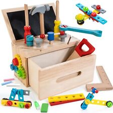 gioco in legno per bambini 42 pezzi, strumenti per la costruzione