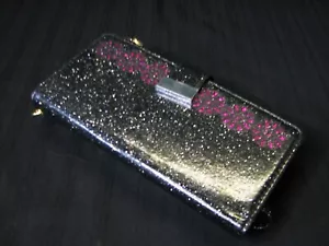 Samsung Z Fold 3 Wallet Card Slot Phone Case With Magnet Band With Pink Flowers - Picture 1 of 15