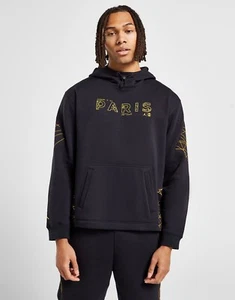 PSG x Jordan Statement Fleece Hoodie Sz M Black Gold DV0613 010 - Picture 1 of 3