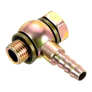 8mm Barbed M12x1.25 Male Thread Hose Pipe Fitting Elbow Connector Carbon Steel - Picture 1 of 5