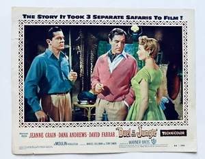 Dual In The Jungle Jeanne Crain Dana Andrews 1954 Vtg Lobby Card Movie Poster - Picture 1 of 3
