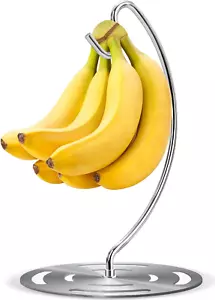 Banana Holder Stand Stainless Steel, Modern Banana Tree Hanger with Larger Base - Picture 1 of 7