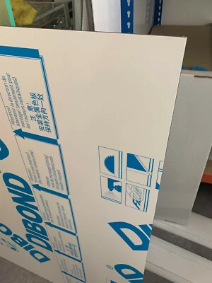 DIBOND® MASTERBOND® Aluverbundplatte Dibond®/Alupanel/Etalbond Zuschnitt div.Stärken weiß Schilder