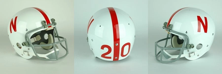NEBRASKA CORNHUSKERS 1970-1981 Vintage Riddell TK Suspension Football Helmet - Image 1 of 4