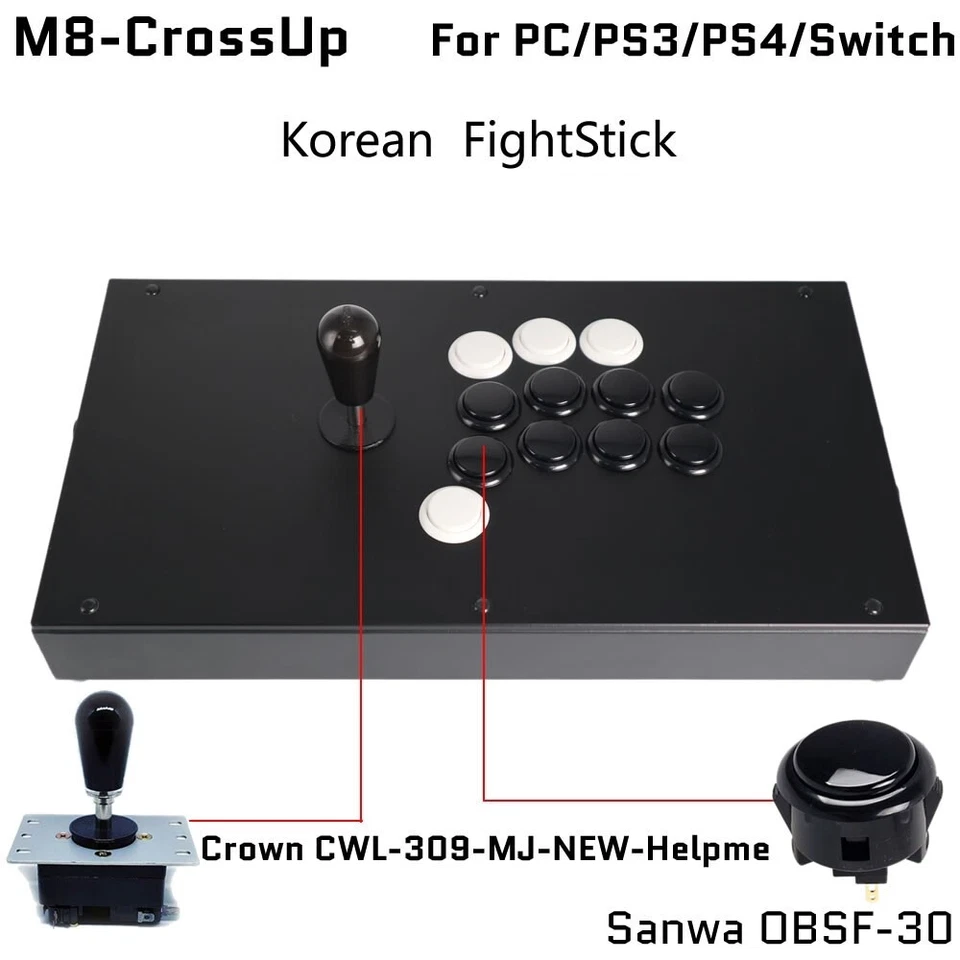 FightBox M8-CrossUP Arcade Joystick Game Controller for PC/PS/SWITCH - Image 1 of 4