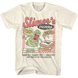 The Real Ghost Busters Slimer Pizzeria 100% Real Ectoplasm Cheese Men's T Shirt - Picture 1 of 5