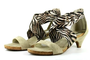 Dulce Rubio Womens UK 7.5 to 8 EU 41 Leopard Crossover Strap Mid Heel Sandals - Picture 1 of 6