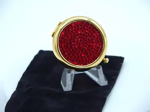Estee Lauder bellissimi cristalli rossi polvere compatta vuota nuova - Foto 1 di 7