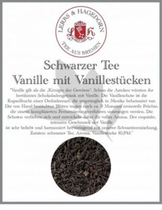Schwarzer Tee Vanille mit Vanillestücken 1 kg - Vanille - Bild 1 von 9