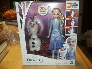 Disney FROZEN II - "TALK & GLOW OLAF & ELSA" Dolls -  Ages 3 & up - Picture 1 of 2