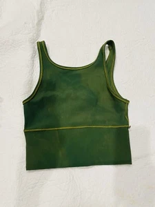 Top corto acanalado LULULEMON para mujer 4 manga corta nuevo sin etiquetas $98 - Imagen 1 de 3