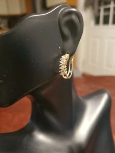 Vintage Sterling Silver Gold Tone Earrings 925 - Bild 1 von 6
