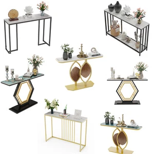 Various Design Accent Console Table Sintered Stone Hallway Entry Way Modern Home - Picture 1 of 69