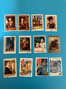 Lot Of 12 Russia CCCP Used Stamps Various Themes - Foto 1 di 4